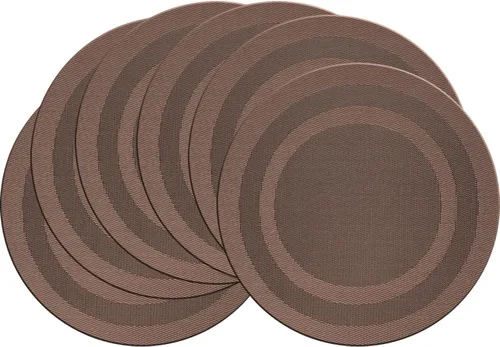 Vista 49 de PIGCHCY Juego de 4 manteles individuales en forma de cuña para mesa de comedor, tejido cruzado, lavables, resistentes al calor, manteles Bambúes