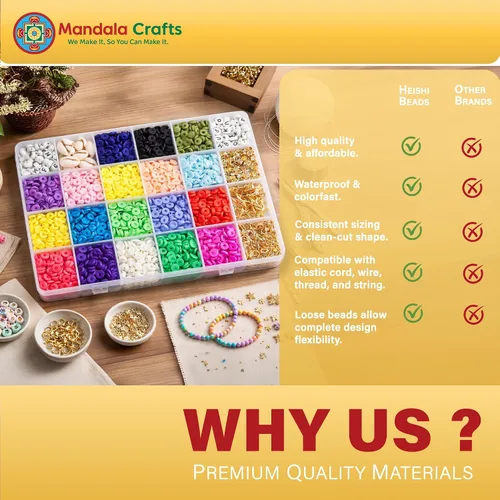 Vista 2 de Mandala Crafts Aqua Heishi - Cuentas de 0.157 in – 6000 cuentas planas de arcilla de disco polimérico para la fabricación de joyas para adultos