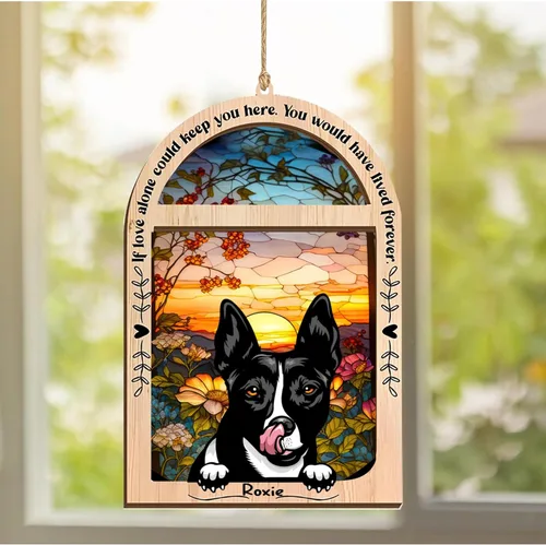 Vista 73 de LOVELYPOD Adorno de Navidad personalizado de sabueso afgano, atrapasoles con nombre, regalos de pérdida de mascotas, regalos para amantes