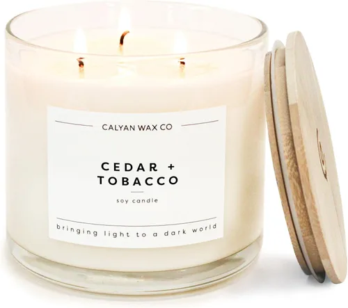 Vista 21 de Home & Holiday - Vela perfumada de 3 mechas, 43 horas de combustión, velas de soja de lujo de 3 mechas, velas de cera de soja no tóxicas, vela