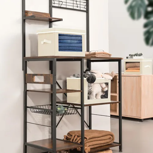 Vista 8 de Homsorout Contenedores de almacenamiento con tapas, organizadores pequeños de tela con ventana, contenedores de almacenamiento plegables para ropa