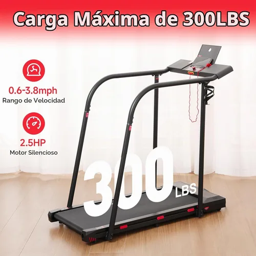 Vista 8 de YESOUL Treadmill for Seniors with Long Handrails, Emergency Stop Button