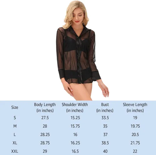 Vista 5 de Linkie Junkie Camiseta transparente de manga larga para mujer con botones sexy casual con botones Arcoiris Rainbow