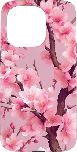 Vista 14 de Sakura Tree Japanese Funda para iPhone 17 con diseño de flores de cerezo rosa