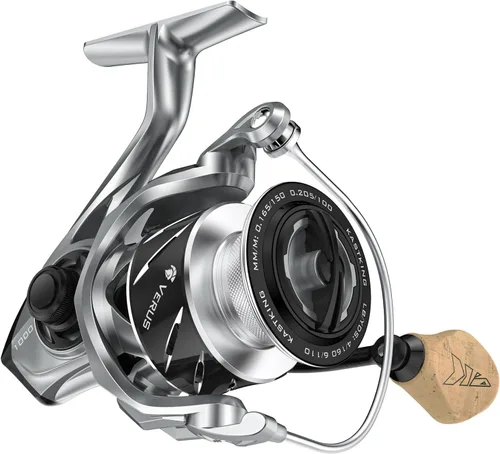Vista 24 de KastKing Verus Spinning Fishing Reels with Lightweight Nylitech Body Negro