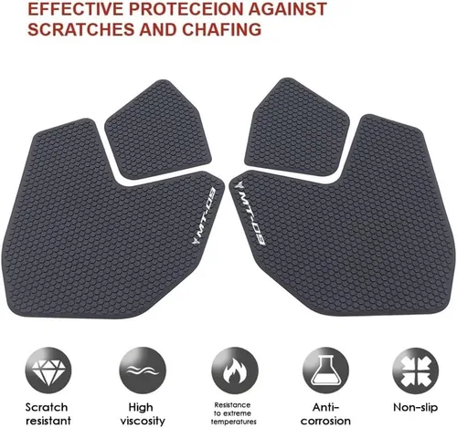 Vista 3 de Junta de depósito de combustible 2020 para motocicleta antideslizante lateral adhesivo de goma impermeable para Ya&maha FZ09 FZ 09 MT 09 MT09 MT09