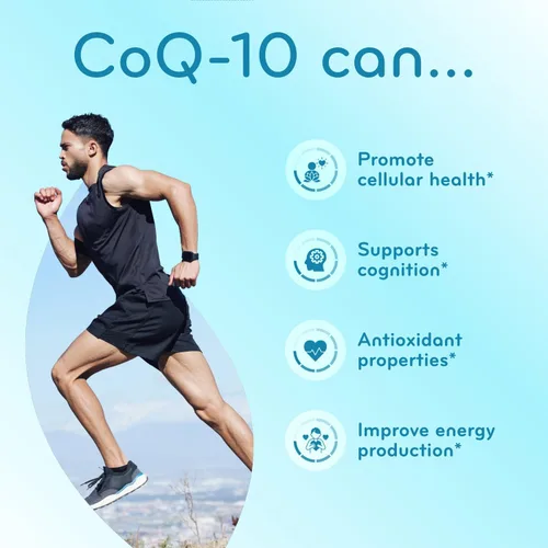 Vista 6 de Clear Formulas Absorción Rápida CoQ10 200mg - Coenzima Q10 200mg Potente antioxidante para la energía cardíaca y el envejecimiento - Cápsulas