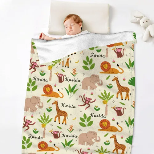 Vista 12 de Mantas personalizadas para bebé, manta personalizada para recién nacidos, infantes, niños, manta con nombre para/manta de forro polar personalizada