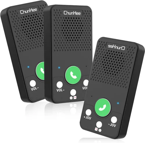 Vista 10 de Sistema de intercomunicación inalámbrico para el hogar, intercomunicadores de respuesta y llamadas dúplex completo, no necesita WiFi, rango de 500