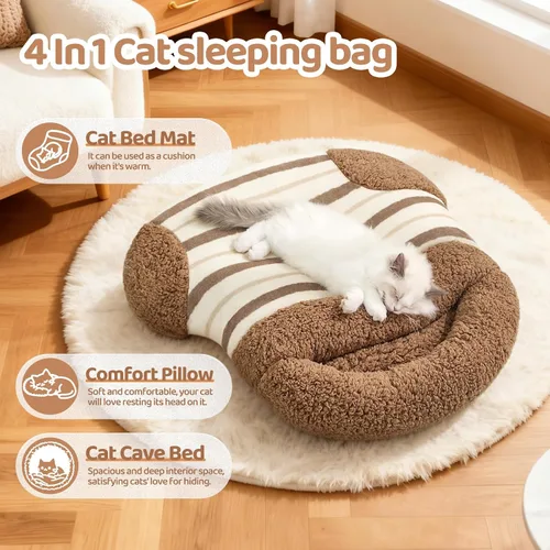 Vista 3 de Saco de dormir para gatos Camas para gatos de interior Saco de dormir