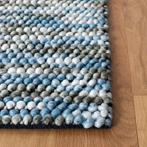 Vista 4 de Safavieh Natura Collection - Alfombra decorativa de 2 x 3 pies, azul y marfil, hecha a mano, ideal para zonas de alto tráfico en entrada, sala