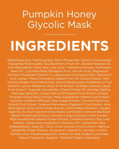 Vista 9 de Máscara de calabaza Andalou Naturals Miel Glicólico, 1.7 onzas Exfoliating Face Mask with Glycolic Acid, Vitamin C for a Radiant Glow, Gentle