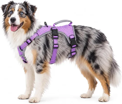 Vista 12 de Huntboo - Arnés para perro a prueba de escape, arnés reflectante con asa, duradero, chaleco ajustable para perros pequeños, medianos y grandes