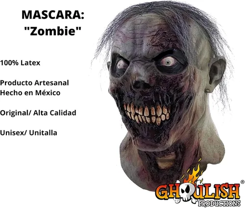 Vista 9 de Ghoulish Productions - Máscara Furious Walker Furious Walker. Máscara de látex zombie furioso, máscara de látex zombi enojado, máscara de látex