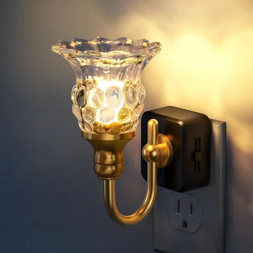 Vista 8 de DORESshop Luz nocturna LED, luces nocturnas giratorias que se enchufan a la pared con sensor de luz automática de 3000 K luz nocturna con brillo