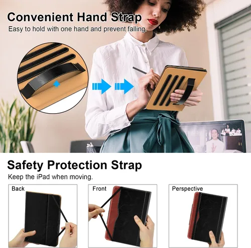 Vista 4 de Grifobes - Funda para Fire HD 8/8 Plus de piel sintética de 12ª/10ª generación Fire HD 8/8 Plus Premium PU Leather Folio Auto Wake/Sleep Cover with
