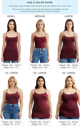 Vista 196 de Emmalise Camisola larga casual básica para mujer, con tirantes ajustables, top en capas