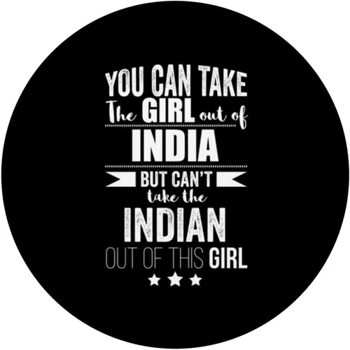 Vista 3 de Can take the Girl out of India Indian Pride Proud Patriotic PopSockets Swappable PopGrip