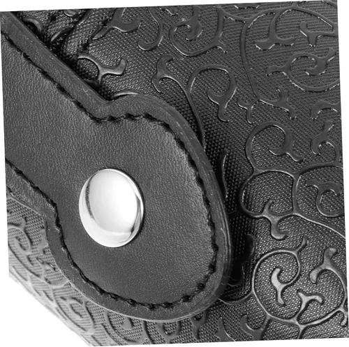 Vista 4 de Angoily 3 unids elegante diseño de textura bloqueable cepillo de maquillaje titular tapa portátil cepillo cosmético almacenamiento caso