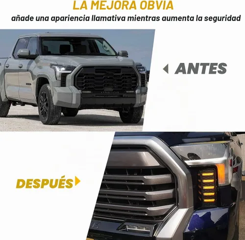Vista 5 de Switchback - Lámpara LED antiniebla frontal blanca/ámbar de luz diurna, función de luz de señal de giro LED dinámica secuencial compatible