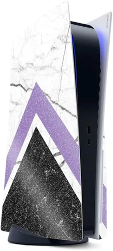Vista 64 de MightySkins - Skin para juegos con purpurina brillante para PS5 y Playstation 5, ágata amatista, acabado duradero con purpurina de alto brillo
