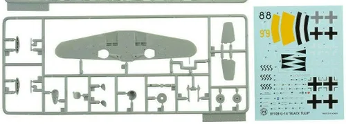 Vista 4 de Premium Hobbies Bf 109 G-14 Tulipán Negro 1:72 Modelo de Plástico Kit de Avión 127V