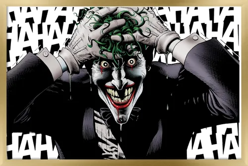 Vista 17 de Trends International DC Comics The Joker - Póster de pared loco, 14.725 x 22.375 pulgadas, versión enmarcada de madera de granero