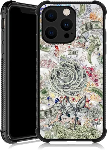 Vista 9 de ZHEGAILIAN Funda compatible con iPhone 13 Pro, funda protectora de TPU suave antideslizante reforzada con cuatro esquinas a prueba de golpes