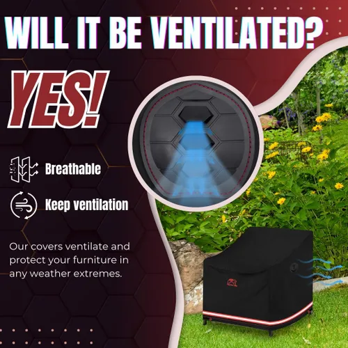 Vista 9 de Turtle Life Funda para Silla de Patio, Resistente y Duradera Impermeable para Sillón de Jardín Exterior Sofá Individual Profundo, Funda