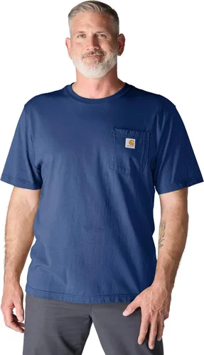 Vista 20 de Carhartt Camiseta con bolsillo Iconic K87 para hombre Piedra azul