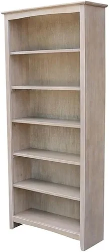 Vista 17 de Estantería Shaker de madera maciza, 36" de alto, color blanco