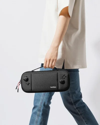 Vista 8 de tomtoc Carrying Case for Hori Nintendo Switch Split Pad Compact, Hard Shell Protective Travel Bag with 10 Game Cartridges, Split Pad Fit Controllers