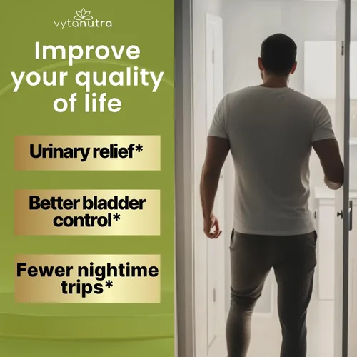 Vista 6 de Suplemento de próstata definitivo para hombres, palma enana americana vegana, raíz de ortiga, pigeo, cúrcuma, zinc, vitamina D3, apoya la función