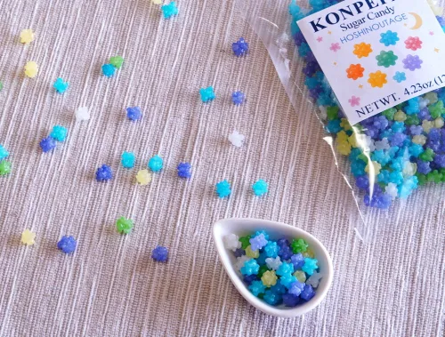 Vista 3 de HOSHINOUTAGE Konpeito Japanese Star Sugar Candy Flower Series 4.23oz [4.23 oz] (Pansy)