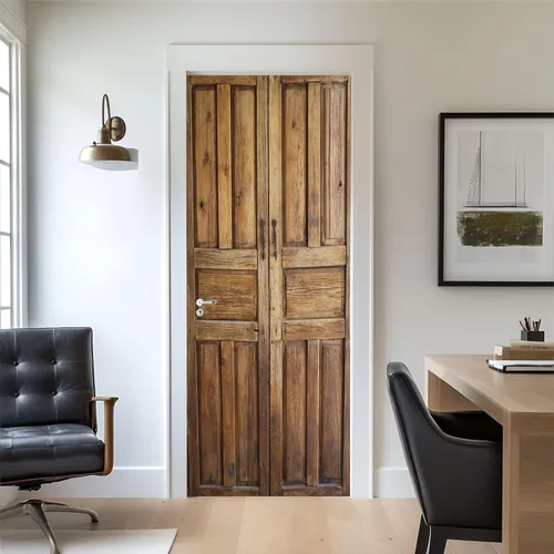 Vista 10 de Artfanke - Adhesivo 3D realista para puerta de grano de madera, despegar y a2087