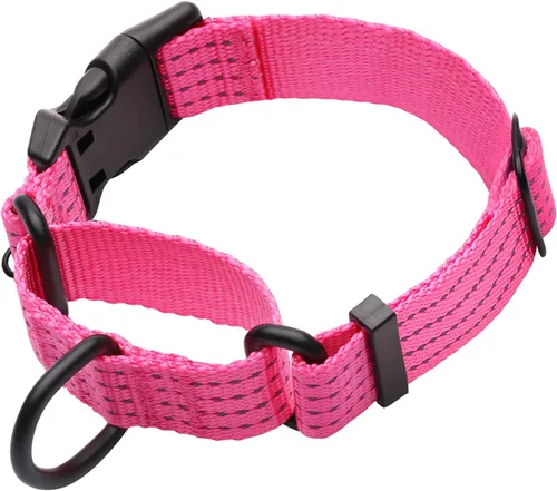 Vista 12 de Collar Martingale para perros de entrenamiento. Collares reflectantes ajustables con hebilla, sin tirones, evita que se resbalen, para perros