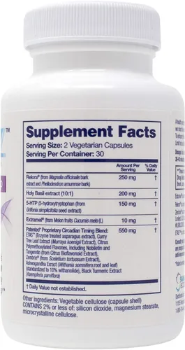 Vista 4 de RestoreZ Stay Asleep (60 cápsulas) Suplemento natural para dormir - Mantiene un sueño reparador durante toda la noche - Ayuda para dormir sin hábito