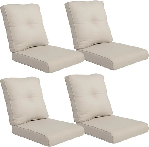 Vista 4 de Rilyson Cojines de patio para muebles de exterior - 22×24 pulgadas, respaldo alto y asiento profundo, cojín de exterior para sillas de patio, sofá