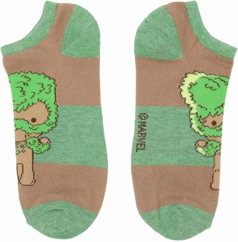 Vista 5 de Bioworld I Am Groot Mischief Mayhem Cuteness - Calcetines tobilleros para mujer (5 pares), Multi colorido