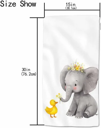 Vista 2 de HGOD DESIGNS Lindas toallas suaves de algodón con corona y pato - 15 x 30 pulgadas