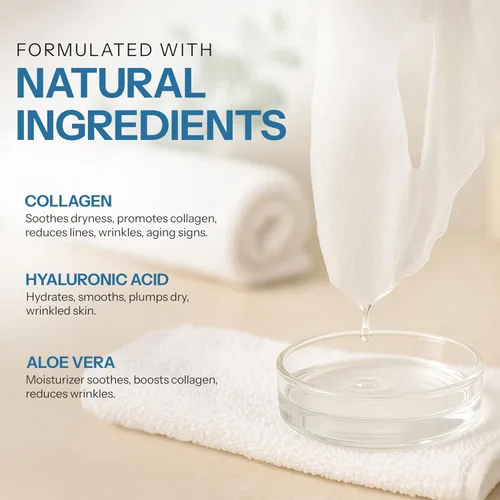 Vista 6 de Skin 2.0 Mascarilla de Hoja de Ácido Hialurónico y Colágeno – Hidratante, Antienvejecimiento, Reafirmante – Cuidado de la Piel Coreano Probado por