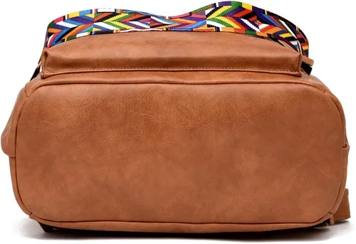 Vista 7 de Mochila de moda para mujer Bolsas de diseño multiusos Bolsa de hombro de cuero sintético Bolsa de viaje
