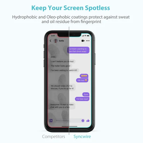 Vista 4 de SYNCWIRE Protector de pantalla de privacidad para iPhone 11/XR de 6.1 pulgadas, paquete de 2 unidades, irrompible, antiespía, protector de vidrio