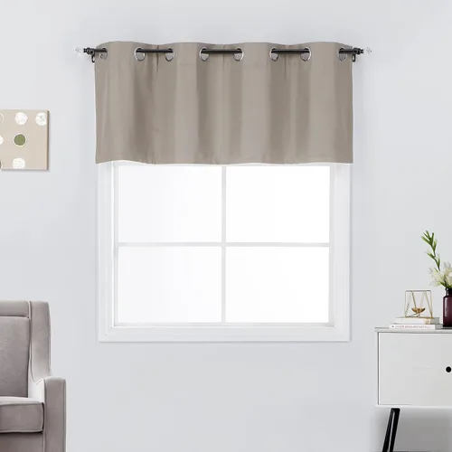 Vista 21 de Rooney Cortinas cortas negras para ventana, cortinas opacas con aislamiento con ojales, para cocina, sótano, oficina, 2 piezas, 30 x 36 pulgadas por
