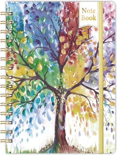 Vista 11 de Cuaderno/diario rayado: diario forrado con papel grueso de primera calidad, 8.5 x 6 pulgadas, cuaderno rayado universitario, con exquisito bolsillo