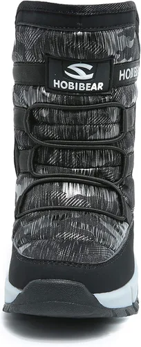 Vista 3 de GUBARUN - Botas de nieve para niños impermeables antideslizantes resistentes al frío zapatos para invierno y climas fríos para niños pequeños