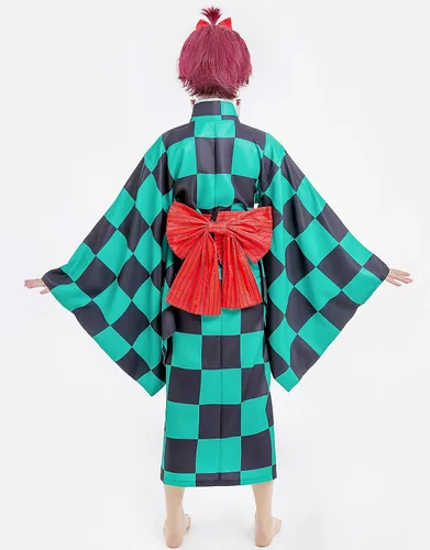 Vista 5 de miccostumes Kimono de anime unisex para cosplay, Haori japonés con Obi