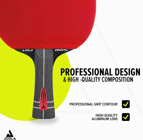 Vista 4 de JOOLA Table Tennis Bat Infinity ITTF Approved Professional Carbon Table Tennis Bat for Advanced Players - with High-Tech Fibre, 7-Layer Bat Blade