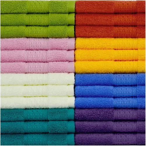 Vista 9 de Cleanbear Paquete de 8 paños de algodón suave, toallas de otoño rojo Rojo ladrillo