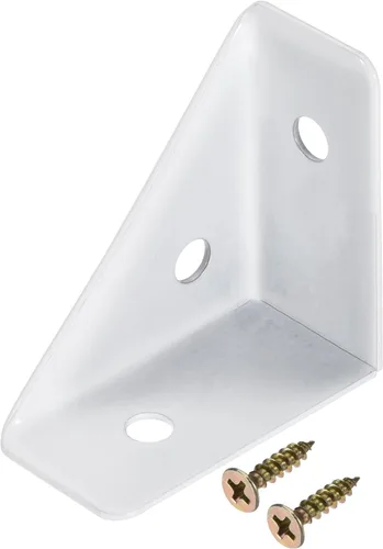 Vista 9 de uxcell 10 soportes de esquina angulares de 1.496 pulgadas x 1.496 pulgadas, soportes de acero laminado en frío con tornillos para borde de Beige
